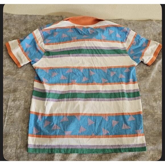 Rocko's Modern Life Men Striped Polo Golf Shirt Nickelodeon Embroidered Patch XL - Picture 4 of 6